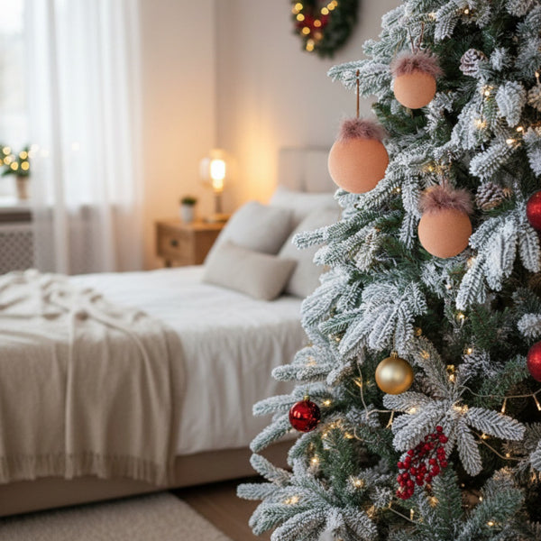 4PCS Set  Christmas Ball Ornaments Glass Hanging Balls For Holiday Tree Decor Shiny Xmas Party Decorations FBA Shipment