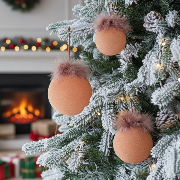 4PCS Set  Christmas Ball Ornaments Glass Hanging Balls For Holiday Tree Decor Shiny Xmas Party Decorations FBA Shipment