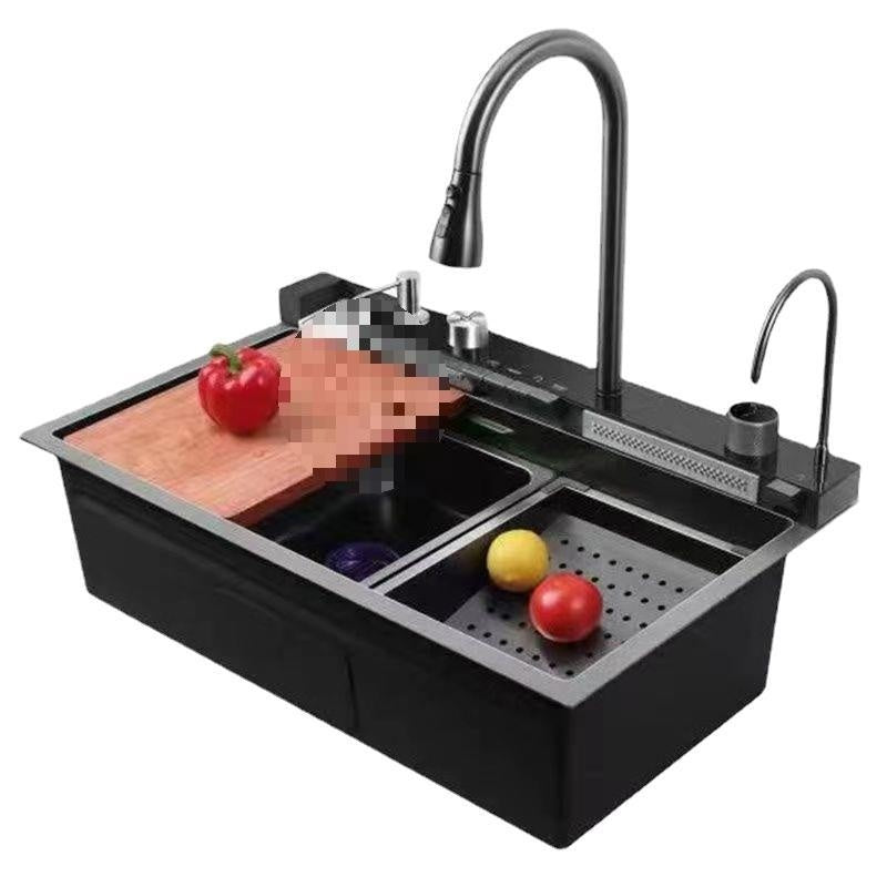 304 Thickened Honeycomb Embossed Household Digital Display Sink