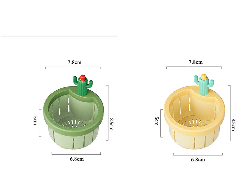 Cactus Sink Drain Strainer Press Automatic Dumping Basket Multi-functional Use Filter Net For Tub Kitchen Waste Collector Kitchen Gadgets