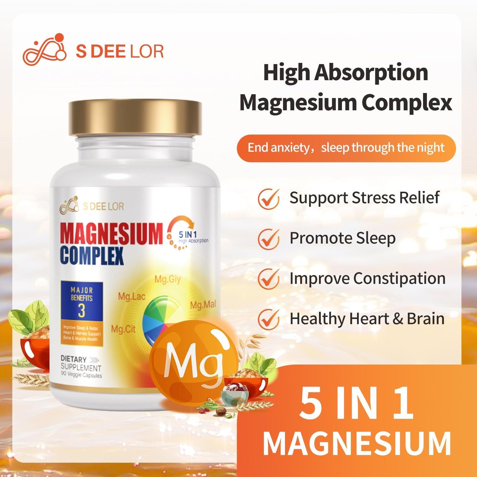 Magnesium Glycinate Malate Vitamin D3 Vegan Formula Supports Bone Health Highly Absorbable Chelated Product