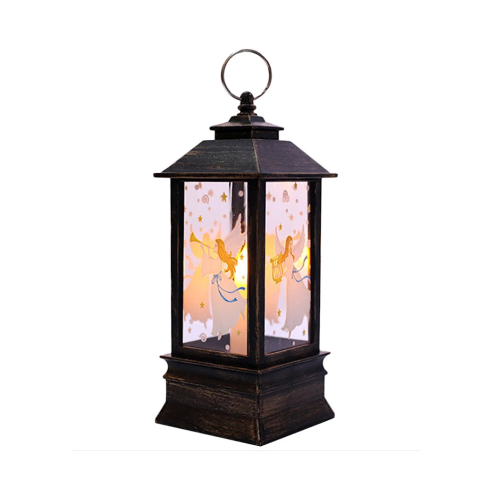 Led Christmas Light Decor Night Snowman For Navidad Xmas Castle Claus Lamp Ornament Santa Party Hanging Decoration Vintage Gifts