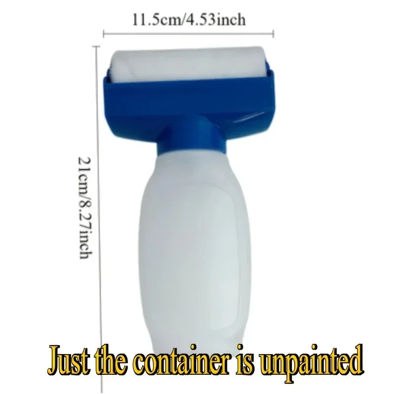 Reusable 4-Inch Paint Roller Brush for Wall Repair & Touch-Up – Easy Home Painting Tool (Container Only, Paint Not Included)