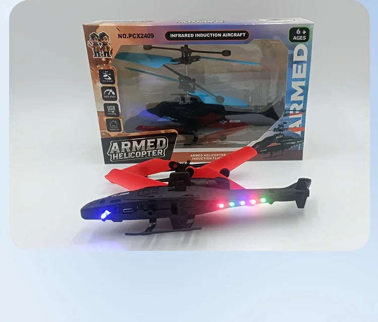 Rechargeable Mini RC Drone Remote Safe Fall-resistant RC Helicopters Drone LED Colorful Luminous Induction Fighter Children Toys