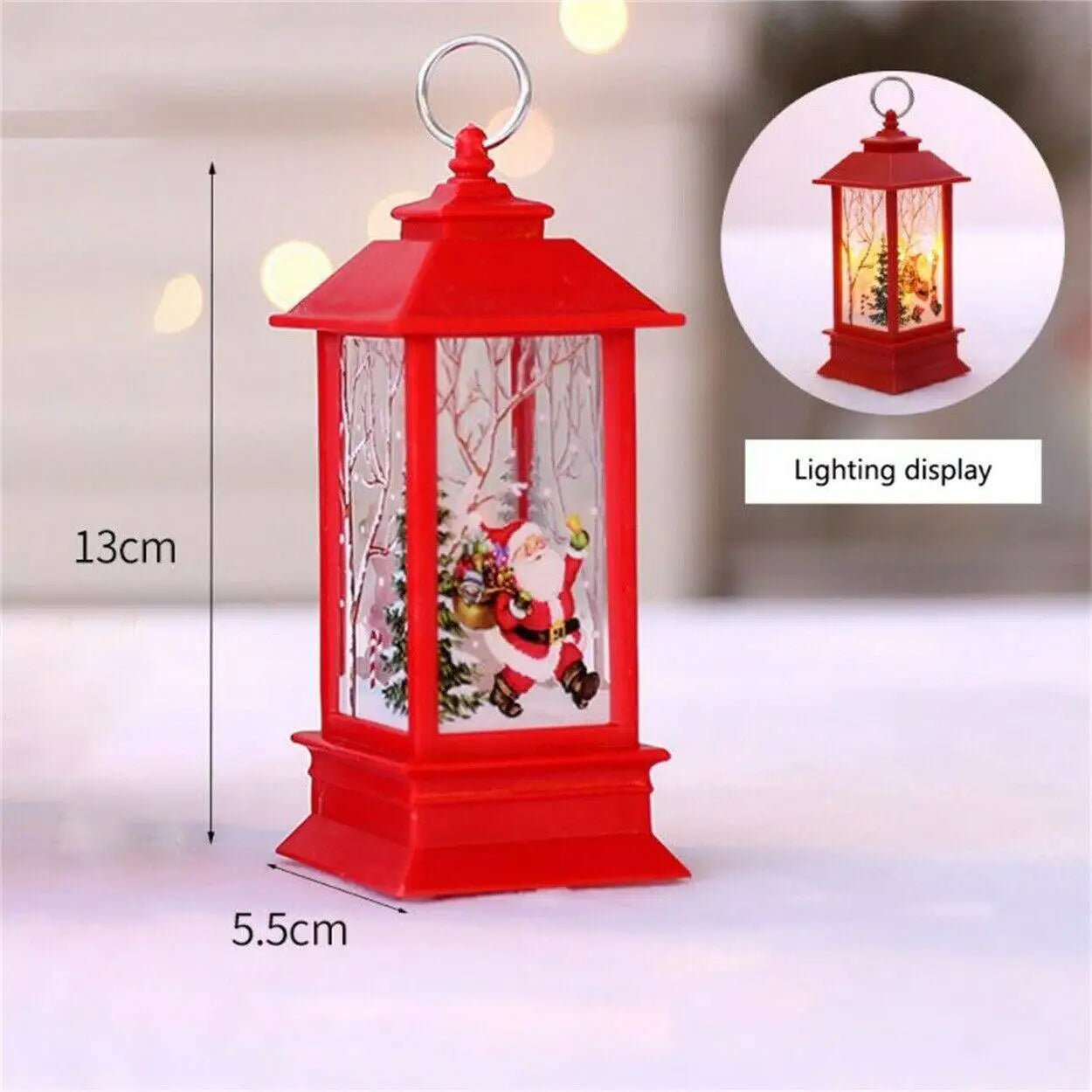 Led Christmas Light Decor Night Snowman For Navidad Xmas Castle Claus Lamp Ornament Santa Party Hanging Decoration Vintage Gifts