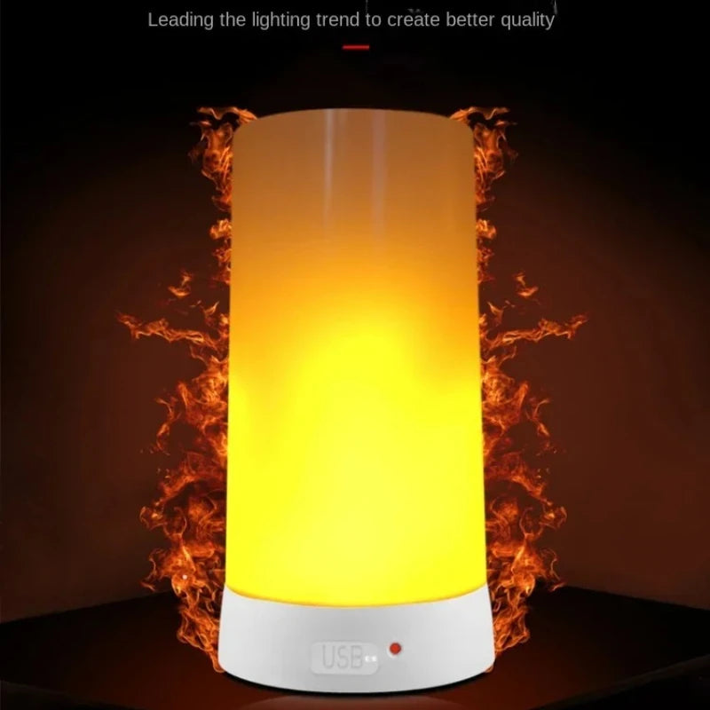 LED Flame Lamps for Room Simulated Flame Night Lights Lava Lamps Indoor Bar Ktv Wedding Decoration for Christmas New Year Gift