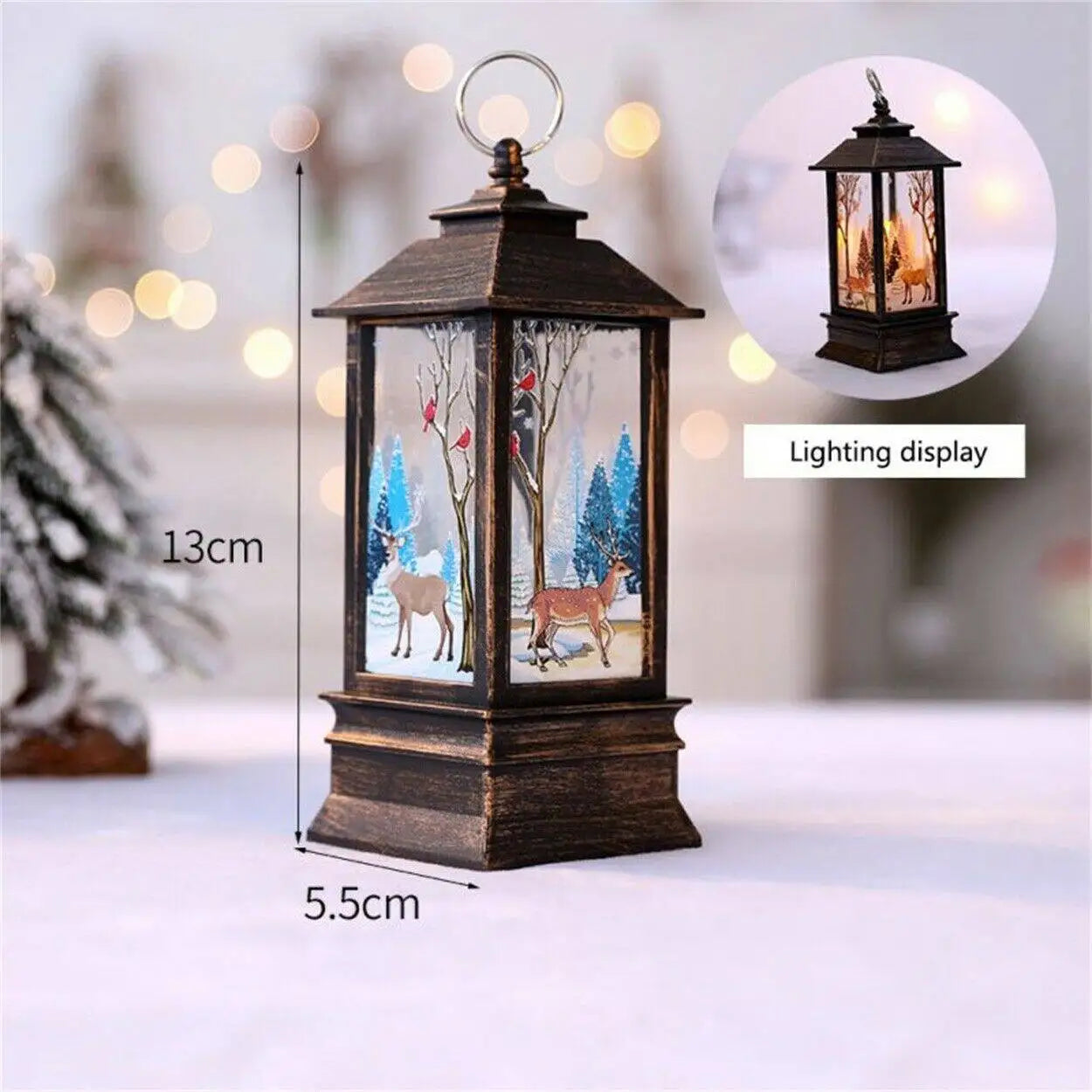 Led Christmas Light Decor Night Snowman For Navidad Xmas Castle Claus Lamp Ornament Santa Party Hanging Decoration Vintage Gifts
