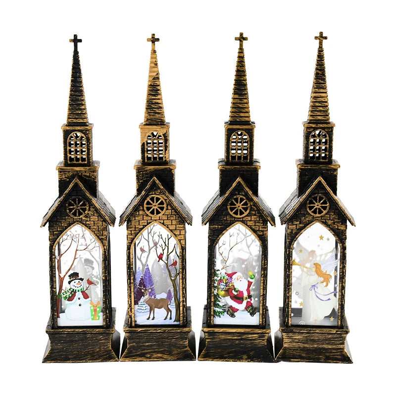 Christmas LED Night Light Santa Claus Snowman Fairy Light Lantern 2025 Christmas Home Table Decoration New Year Party Kids Gift