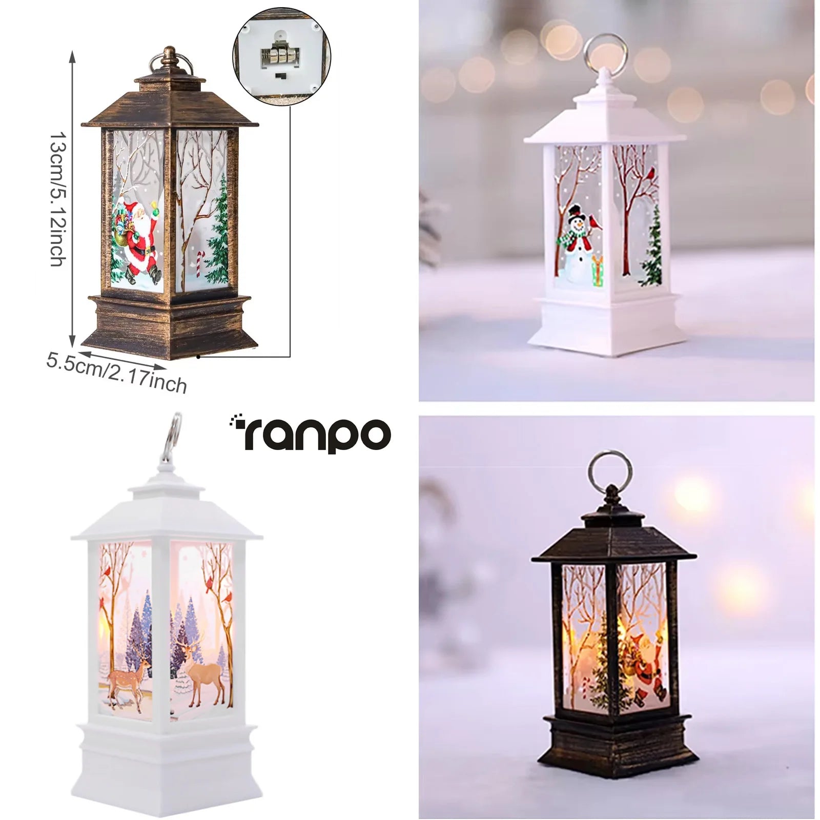 Led Christmas Light Decor Night Snowman For Navidad Xmas Castle Claus Lamp Ornament Santa Party Hanging Decoration Vintage Gifts