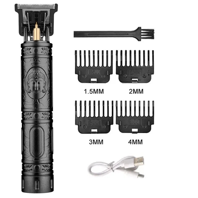 Men’s Professional T9 Retro Hair Trimmer – Rechargeable Beard & Hair Cutting Machine | USB Charging | Precision Blade