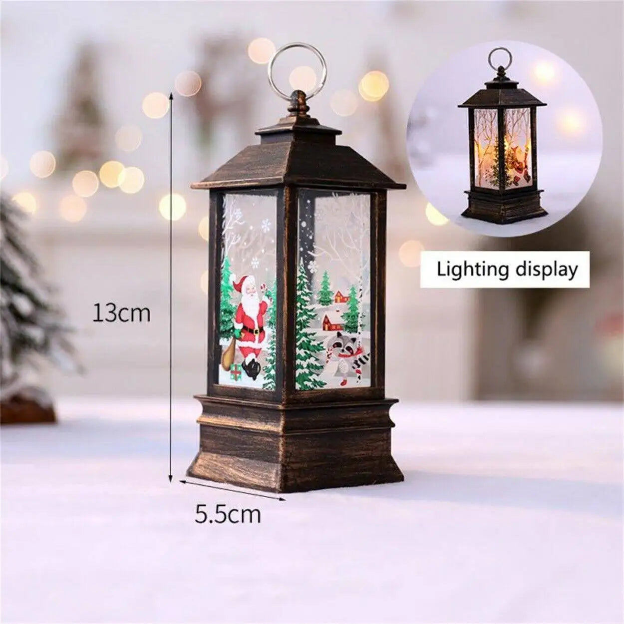 Led Christmas Light Decor Night Snowman For Navidad Xmas Castle Claus Lamp Ornament Santa Party Hanging Decoration Vintage Gifts