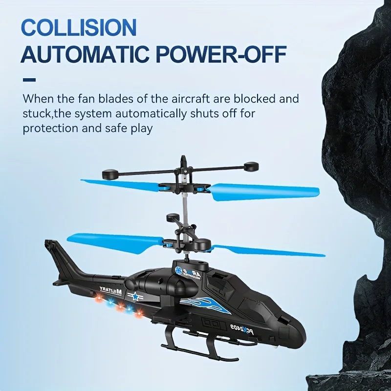 Rechargeable Mini RC Drone Remote Safe Fall-resistant RC Helicopters Drone LED Colorful Luminous Induction Fighter Children Toys