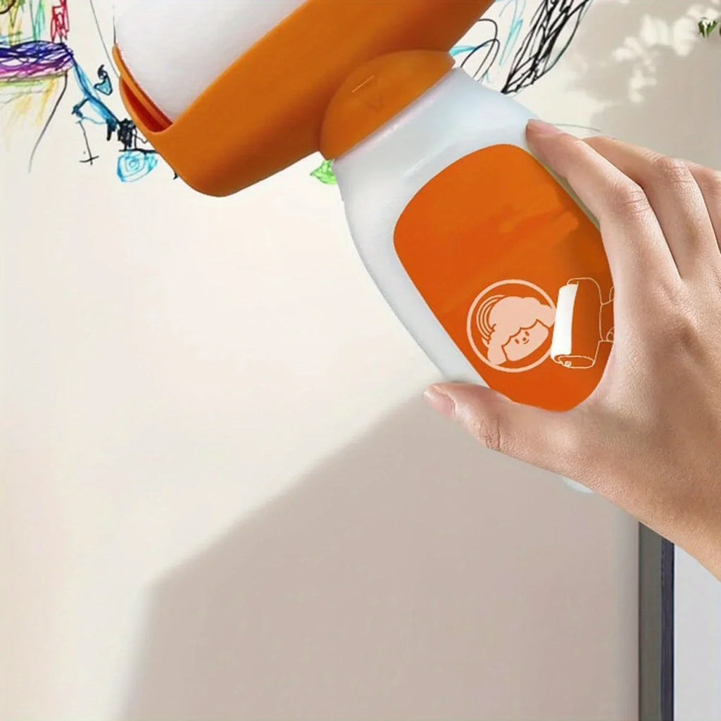 Reusable 4-Inch Paint Roller Brush for Wall Repair & Touch-Up – Easy Home Painting Tool (Container Only, Paint Not Included)