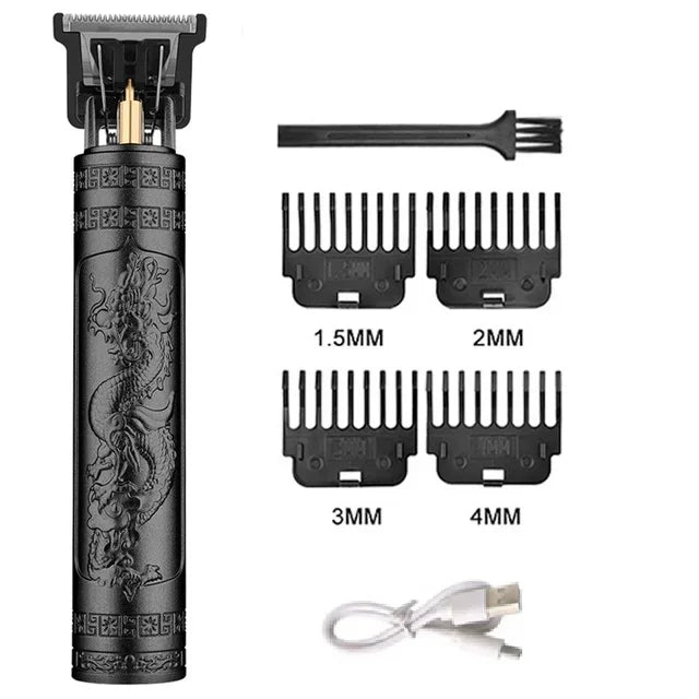 Men’s Professional T9 Retro Hair Trimmer – Rechargeable Beard & Hair Cutting Machine | USB Charging | Precision Blade