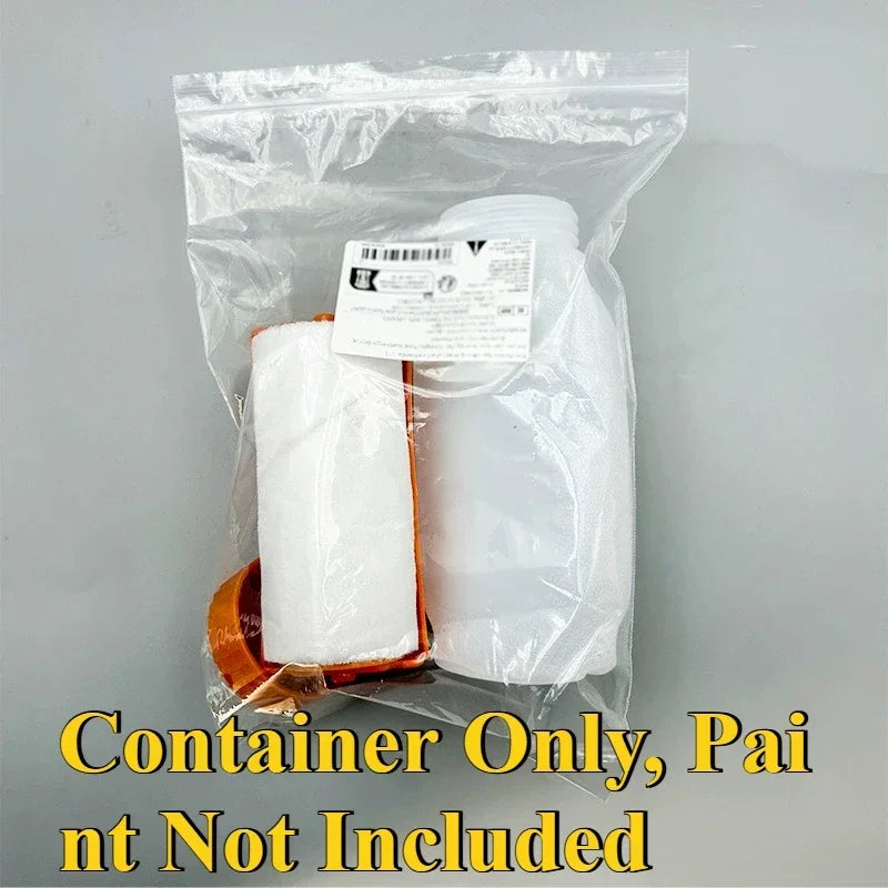 Reusable 4-Inch Paint Roller Brush for Wall Repair & Touch-Up – Easy Home Painting Tool (Container Only, Paint Not Included)