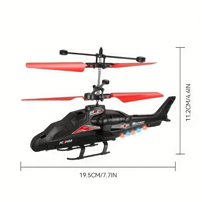 Rechargeable Mini RC Drone Remote Safe Fall-resistant RC Helicopters Drone LED Colorful Luminous Induction Fighter Children Toys