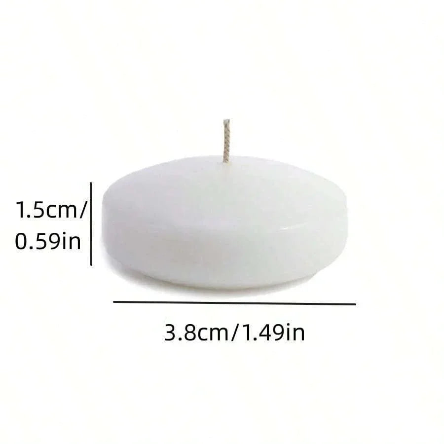 6/10/16Pcs Unscented Discs Floating Valentine's Day Candles Party Wedding Bathtub Decor Romantic Confession Candlelight Decor