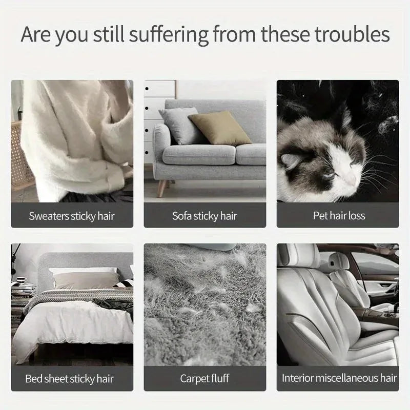 Double-Sided Pet Hair Remover Brush – Reusable Manual Lint Remover for Cat & Dog Hair | Clothing, Sofa, Carpet & Furniture Cleaner