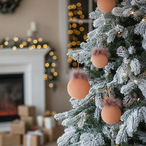 4PCS Set  Christmas Ball Ornaments Glass Hanging Balls For Holiday Tree Decor Shiny Xmas Party Decorations FBA Shipment