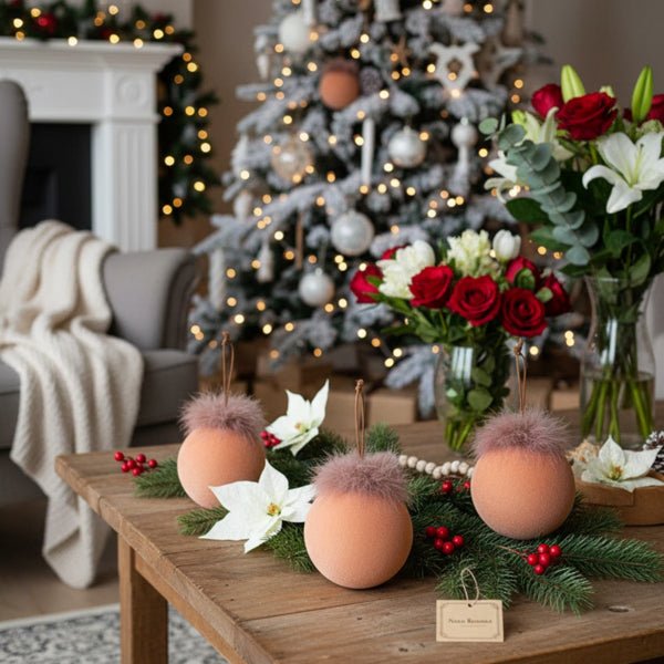 4PCS Set  Christmas Ball Ornaments Glass Hanging Balls For Holiday Tree Decor Shiny Xmas Party Decorations FBA Shipment